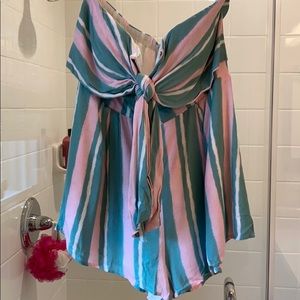 NWT strapless romper